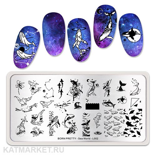 BornPretty Пластина для стемпинга Sea World L002 60501382