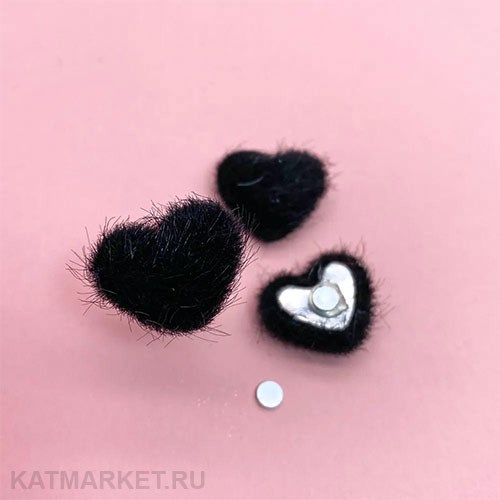 ZooNail Сердечко на магните чёрное (1791) 61601791