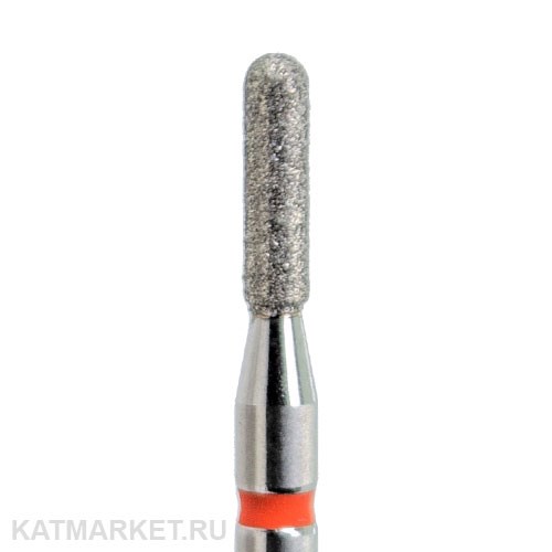 КМИЗ Алмазная фреза 117950 цилиндр скругленный 1,8мм красный 856.104.140.070.018 70119118