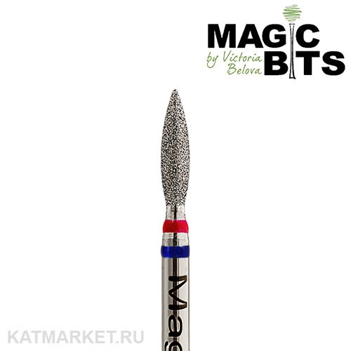 Magic Bits Фреза алмазная пламя острый кончик 2,3мм, средне-мягкий, НАПл СМ23 71106223