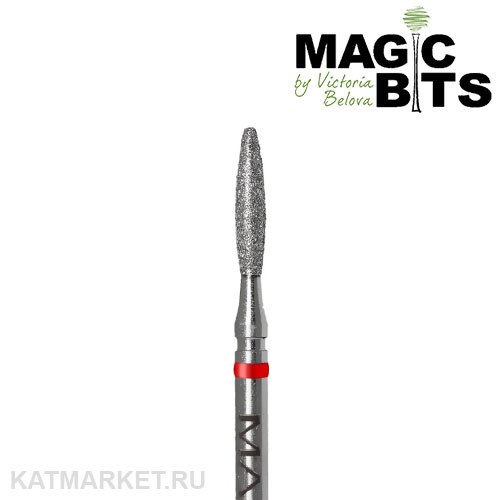 Magic Bits Фреза алмазная пламя круглый кончик 2,1мм, мягкий, НАПлРЗК21 71107121