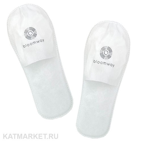 Bloomway Тапочки одноразовые Ультра с закрытым мысом, белые 1 пара 60410305