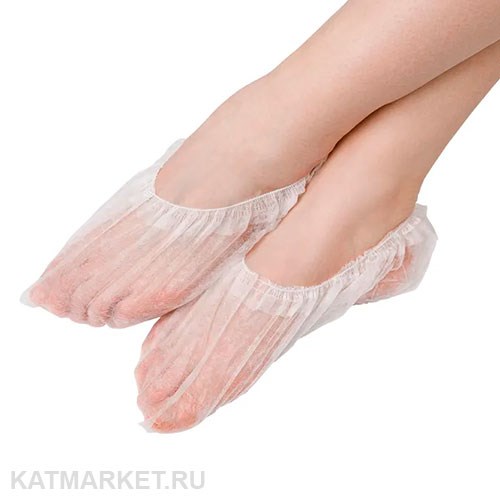 Бахилы тканевые белые 25 пар 60405401