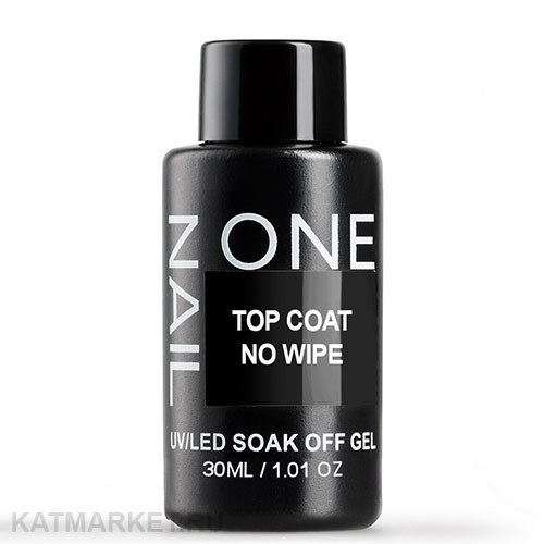OneNail Top coat No Wipe (new formula) без липкого слоя, без УФ фильтра бутылка 30мл 13302012
