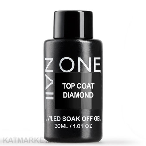 OneNail Top coat Diamond без липкого слоя, без УФ фильтра бутылка 30мл 13302022