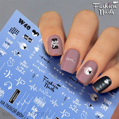 Fashion Nails Слайдер на прозрачной пленке White 40 61291040