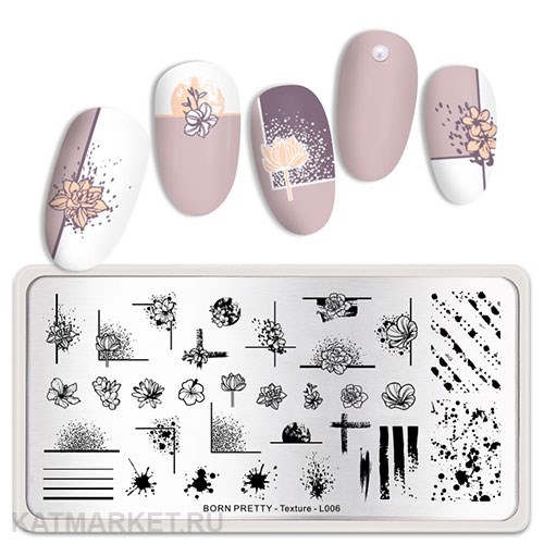BornPretty Пластина для стемпинга Texture L006 60501016