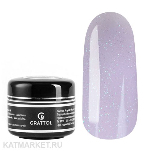 Grattol 15мл Гель для моделирования с шиммером Farfor 05 10630005
