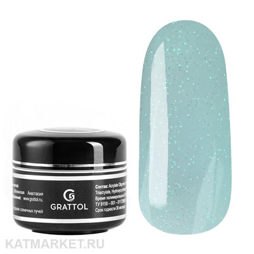 Grattol 15мл Гель для моделирования с шиммером Farfor 09 10630009