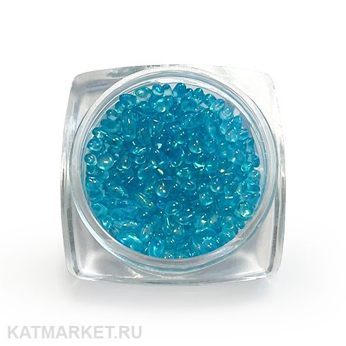 Камни для дизайна в баночке, голубые 61008102