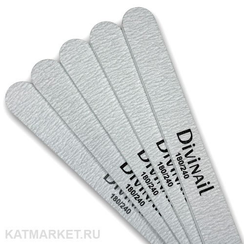 Divinail Пилка серая 180/240 прямая, блок 25шт (1шт-12,8р) 60619012