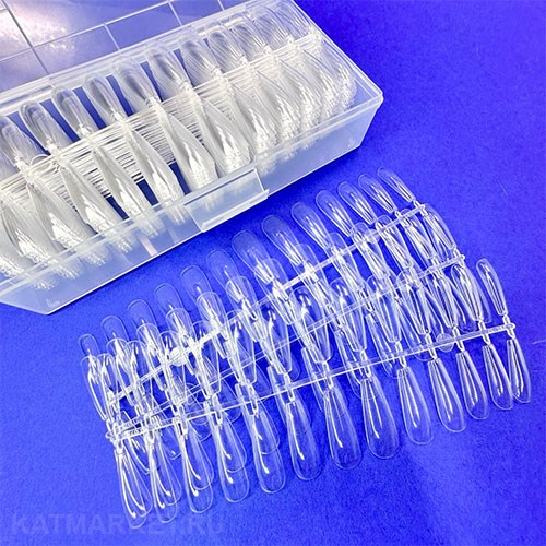 Divinail Гелевые типсы Ballerina (прозрачные, Балерина) 480шт 60828001