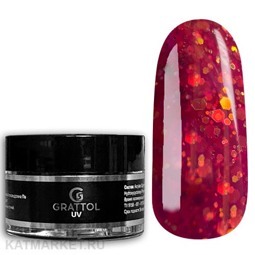 Grattol 15мл Гель для наращивания Opal Mars 10643003
