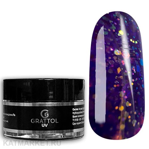 Grattol 15мл Гель для наращивания Opal Neptune 10643006