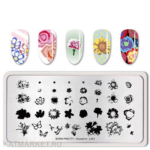 BornPretty Пластина для стемпинга Overprint L001 60501131