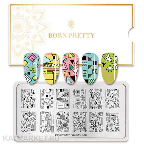 BornPretty Пластина для стемпинга Geometry L003 60501313
