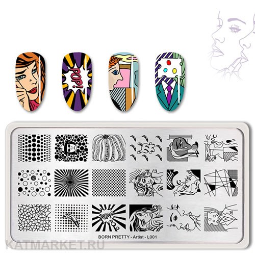 BornPretty Пластина для стемпинга Artist L001 60501021