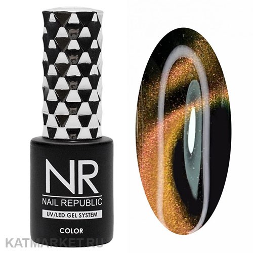 NR 10мл Cat 24 Кошачий Глаз 3D Gold-green-pink 11719024