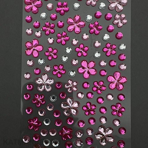ZooNail Наклейки для ногтей, лица и тела микс с цветочками розовые (1840) 61601840