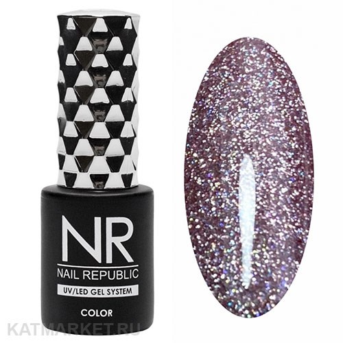 NR 10мл Гель-лак 415 Мерцающий темно-розовый 11708415