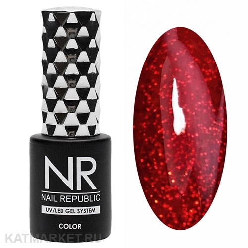 NR 10мл Гель-лак 433 Мерцающий рождественский 11708433