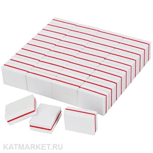 Бафы мини 100/180, упаковка 50шт, белые 60602007