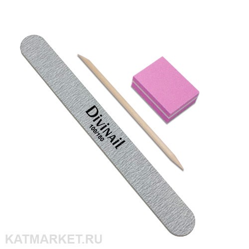 Набор Пилка Divinail 100/180, Апельсиновая палочка, Мини-баф 60618221