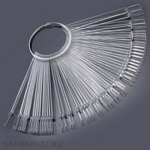 Палитра Веер Квадрат на 50 ноготков, прозрачная 60806002