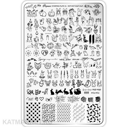 Малина Пластина для стемпинга 31 "Мур-мур-фыр-фыр" (без демо-листа) 60513031