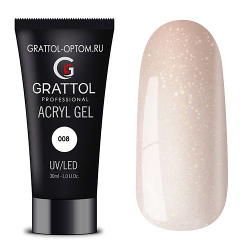Grattol 30мл 08 Акри-гель Камуфляж с шиммером 10601808