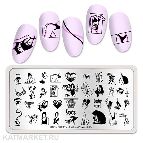 BornPretty Пластина для стемпинга Fashion Power L004 60501114