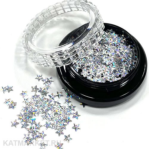 Sparkly дизайн звезды, серебро 61004012