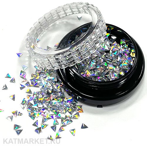 Sparkly дизайн треугольники, серебро 61004013