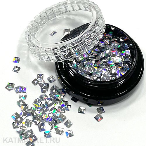 Sparkly дизайн квадраты, серебро 61004014