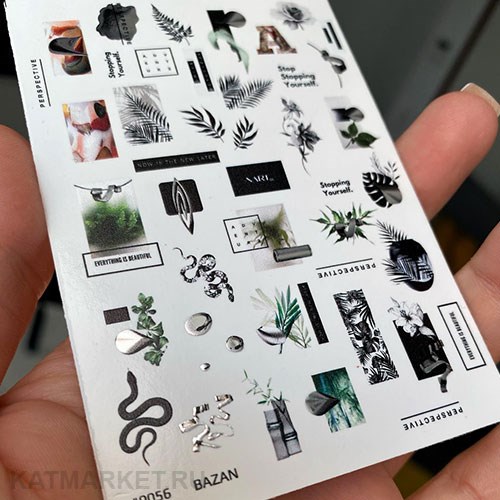 Nartex Слайдер на прозрачной пленке 56 серебро 61289056