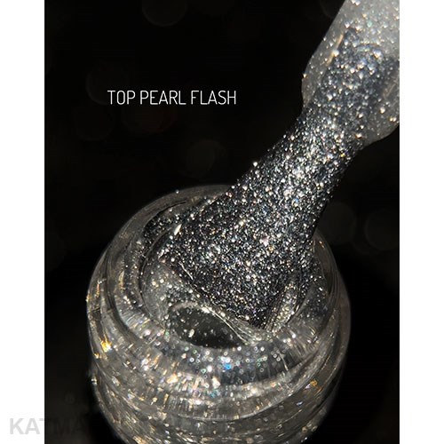 Divinail 15мл Перламутровый Топ Pearl Flash без липкого слоя со светоотражающими частицами 12303141