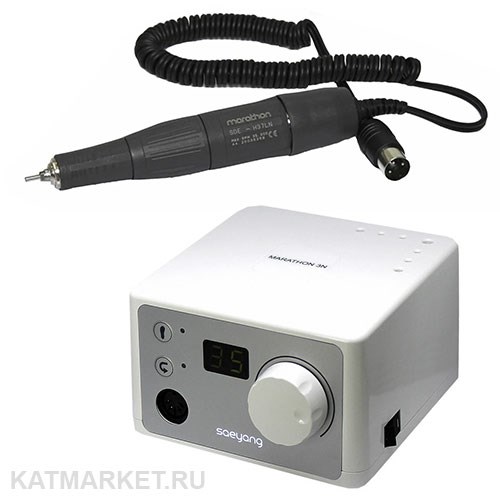 Аппарат для маникюра и педикюра Marathon 3N Silver, наконечник H37LN, Корея 22102623