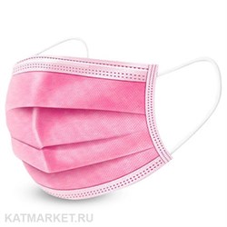 Safety Маски 50шт защитные в пакете розовые 60402713