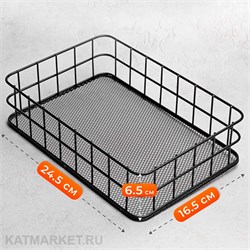 {{photo.Alt || photo.Description || 'Бьюти корзинка большая 24,5х16,5х6,5см черная'}}