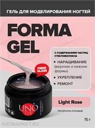 {{photo.Alt || photo.Description || 'Uno Lux 15г Моделирующий прозрачно-розовый гель Forma Gel Fiber Glass Light Rose'}}