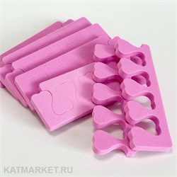 Разделители для пальчиков, розовые, 100шт (50 пар) 60429012