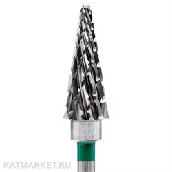 Кристалл Твердосплавная фреза 14160 конус зеленый, для левшей 70514160