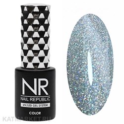 NR 10мл Гель-лак 417 Мерцающий серый 11708417