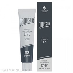 Bronsun Краска для ресниц и бровей, цвет графит #2 15мл 83602120