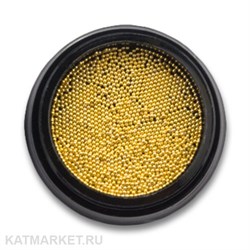 Металлические бульонки в баночке, золото 0,8мм 61302001