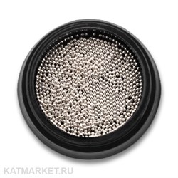 Металлические Бульонки в баночке, серебро 1мм 61302012