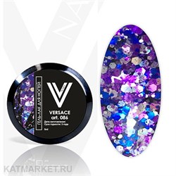 Vogue 5мл Гель-лак с блестками в баночке Versace 86 11938086