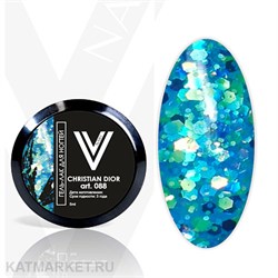 Vogue 5мл Гель-лак с блестками в баночке Christian Dior 88 11938088