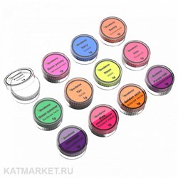 {{photo.Alt || photo.Description || 'BrowXenna Набор неоновых пигментов для цветной разметки,12 цветов, 12х1г'}}