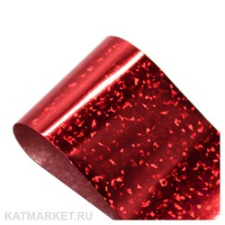 Фольга 50см Звездное Небо, красная 61506002